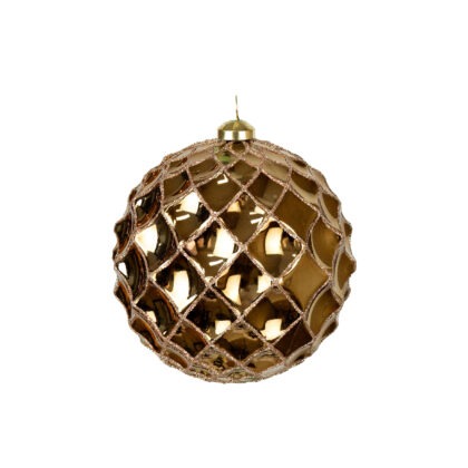 BOLA COBRE ENVELHECIDO C/ 1 - DIAM 15 CM (CE0532)