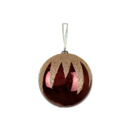 BOLA BORDO COM GLITTER C/ 2 - DIAM 10 CM (CE0536)