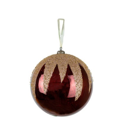 BOLA BORDO COM GLITTER C/ 1 - DIAM 15 CM (CE0537)