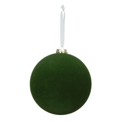 BOLA VERDE VELUDO C/ 1 - DIAM 15 CM (CE0540)