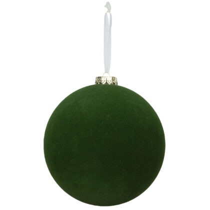 BOLA VERDE VELUDO C/ 1 - DIAM 20 CM