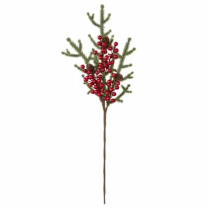 HASTE PINHEIRO COM BERRY E PINHA - ALT 60 CM (CF0718)