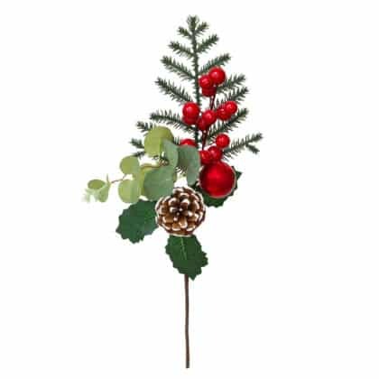 HASTE BERRY COM EUCALIPTO - ALT 40 CM (CF0741)