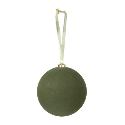 BOLA OLIVA VELUDO C/2 - DIAM 10 CM (CE0542)