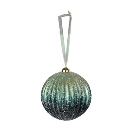 BOLA TURQUESA DEGRADE C/ 2 - DIAM 10 CM (CE0548)