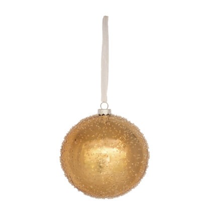 BOLA OURO ENVELHECIDO C/ 1 - DIAM 15 CM (CE0554)