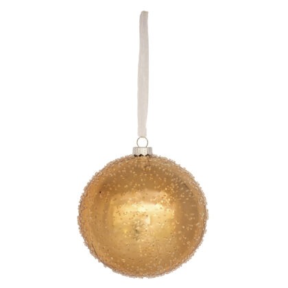 BOLA OURO ENVELHECIDO C/ 1 - DIAM 20 CM (CE0555)