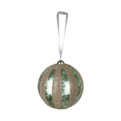 BOLA VERDE COM GLITTER C/2 - DIAM 10 CM (CE0568)