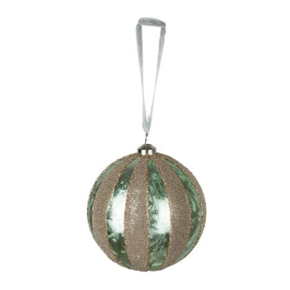 BOLA VERDE COM GLITTER C/1 - DIAM 15 CM (CE0569)
