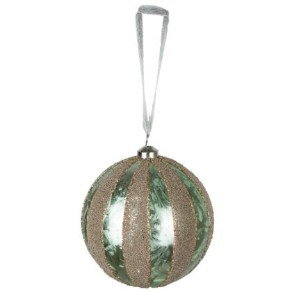 BOLA VERDE COM GLITTER C/1 - DIAM 20 CM (CE0570)
