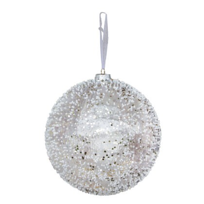 BOLA TRANSPARENTE COM BRILHO C/1 - DIAM 20 CM (CE0573)