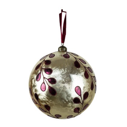 BOLA DOURADA COM BORDO C/1 - DIAM 15 CM (CE0577)