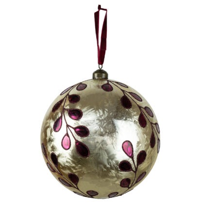 BOLA DOURADA COM BORDO C/1 - DIAM 20 CM (CE0578)