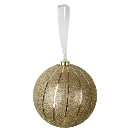 BOLA CHAMPAGNE COM GLITTER C/ 1 - DIAM 20 CM (CE0600)