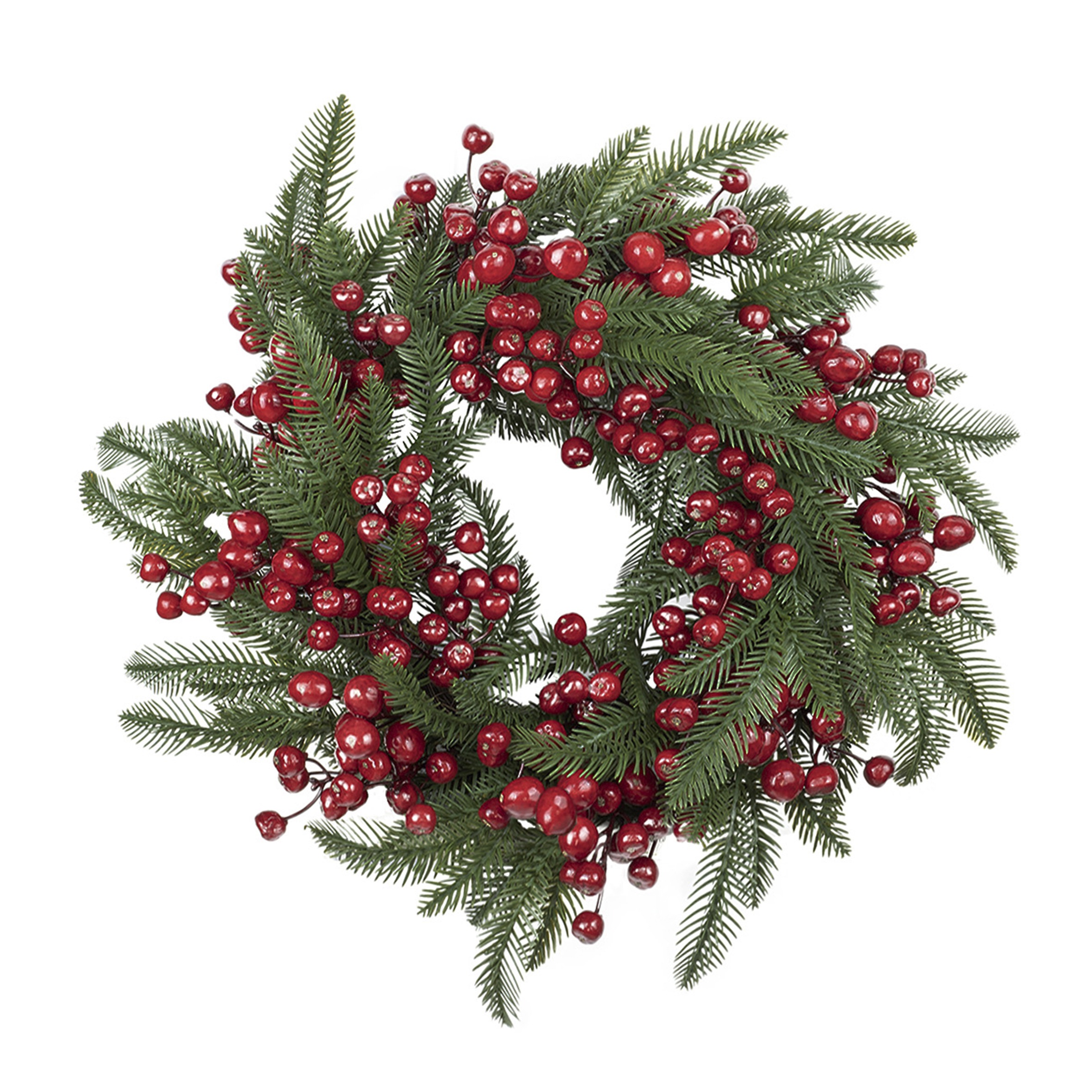 GUIRLANDA PINHEIRO COM BERRY - DIAM 50 CM (CF1115)