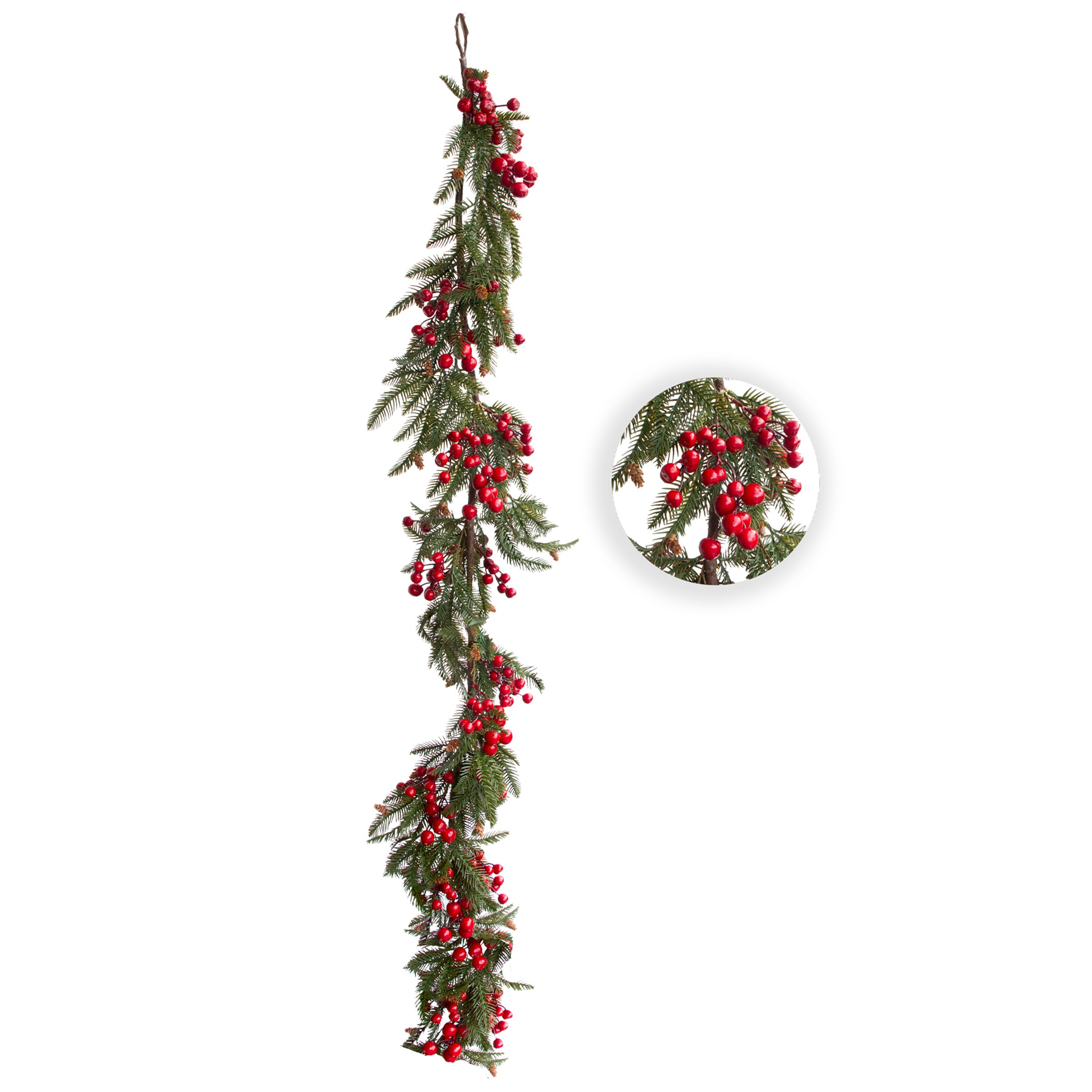 PENDENTE PINHEIRO COM BERRY - ALT 1,80 M (CF1119)