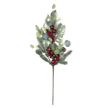 HASTE CEREJA COM FOLHAGEM - ALT 75 CM (CF1168)