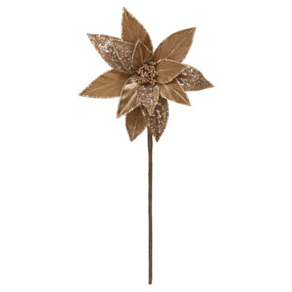 POINSETIA VELUDO MARROM X 13 - ALT 45 X DIAM 29 CM (CF1316)