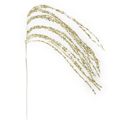 PENDENTE LANTEJOULA DOURADO E BRANCO - ALT 90 CM (CF1326)