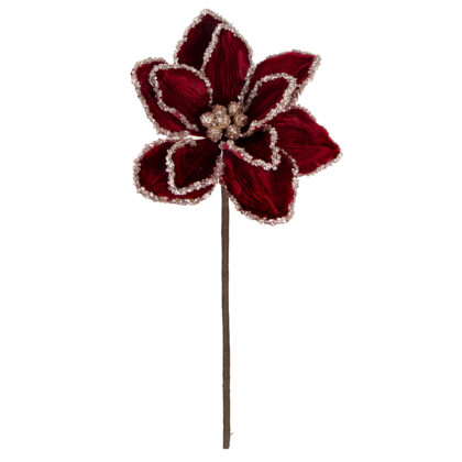 POINSETIA VELUDO VINHO X 11 - ALT 45 X DIAM 25 CM (CF1330)