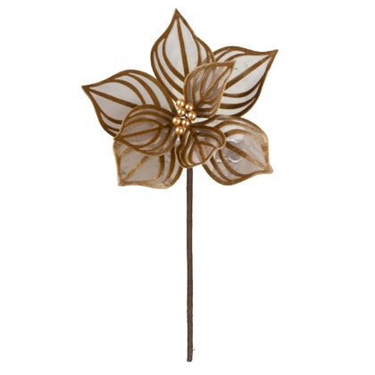 POINSETIA VOIL MARROM X 8 - ALT 45 X DIAM 29 CM (CF1332)