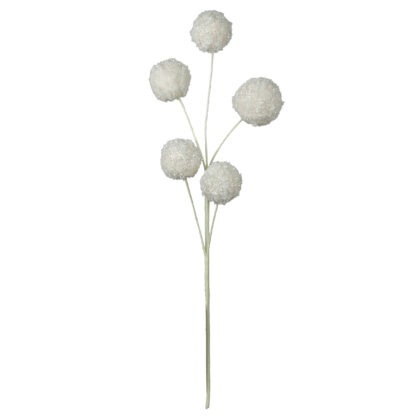 HASTE BOLINHAS BRANCO X 5 - ALT 50 CM (CF1346)
