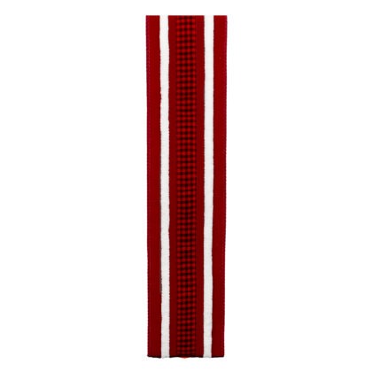 FITA NATALINA VELUDO VERMELHA XADREZ - COMP 9,14 M X LARG 6,3 CM (CR0518)
