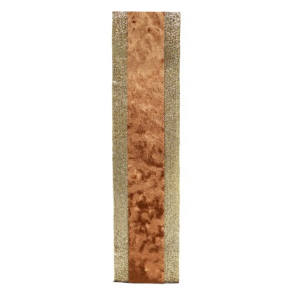 FITA NATALINA COBRE COM GLITTER - COMP 9,14 M X LARG 6,3 CM (CR0522)