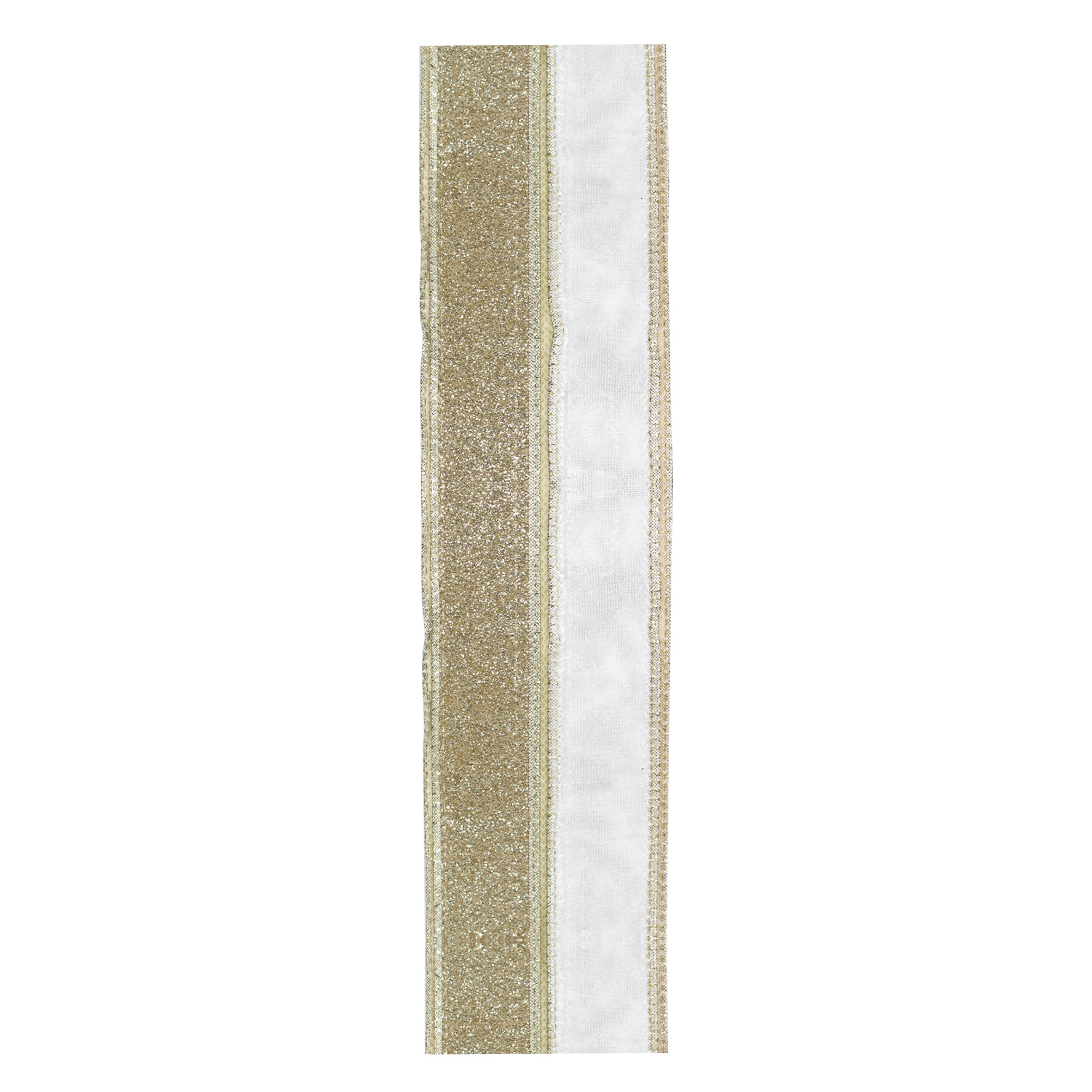 FITA NATALINA CHAMPANHE COM GLITTER - COMP 9,14 M X LARG 6,3 CM (CR0523)